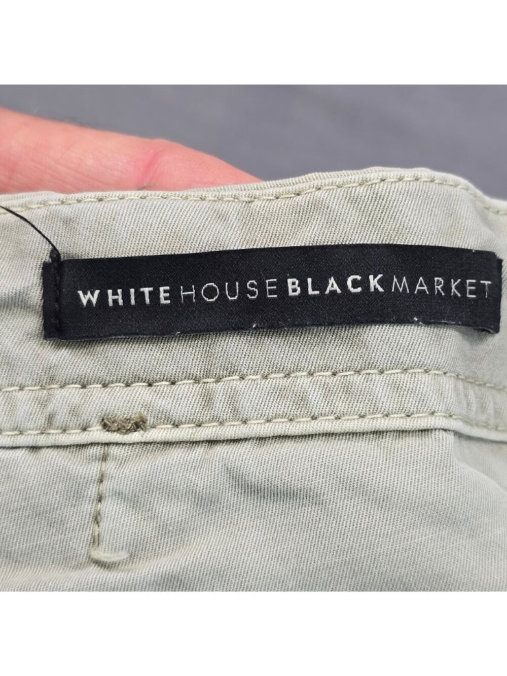 White House Black Market Womens Size 6 Slim Crop Pants Khaki Utility - Picture 3 of 7